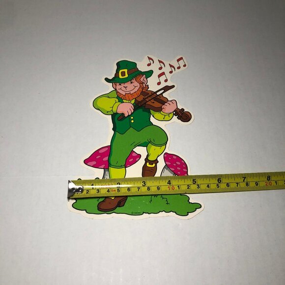 Vintage? Die Cut? St. Patrick's Day Decoration Leprechauns Rainbow Pot Of Gold - Picture 14 of 14